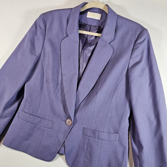 Pendleton Jackets & Blazers - Vintage Sophisticates By Pendleton Blazer Women's 12 Periwinkle Purple
